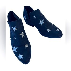 Seven7 Austin Rockstar Black and Silver Ankle Boots Women's Size 7